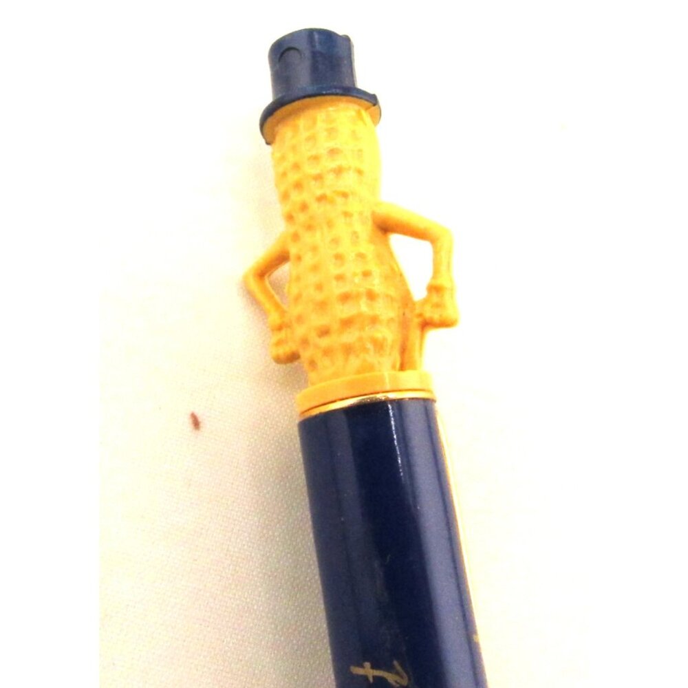 Vintage Mr. Peanut Planters Peanuts Mechanical Pencil w /Lead Blue & Yellow - Picture 7 of 8